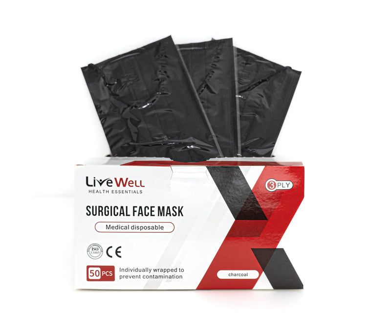 Live Well Health Essentials Surgical Face Masks Level 3