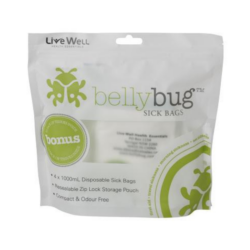 Live Well Belly Bug Sick Bags For Travel Sports Teams First Aid Supplies