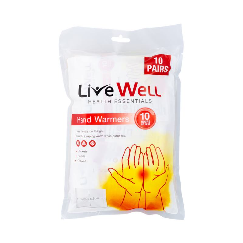 Live Well Instant Hand Warmers 10 hours of Heat