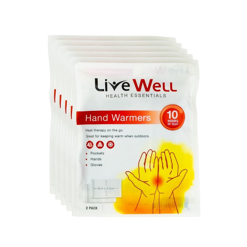 Live Well Health Essentials instant hand warmers 5 pack
