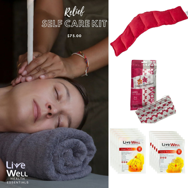 Live Well Health Essentials Relief self care hamper