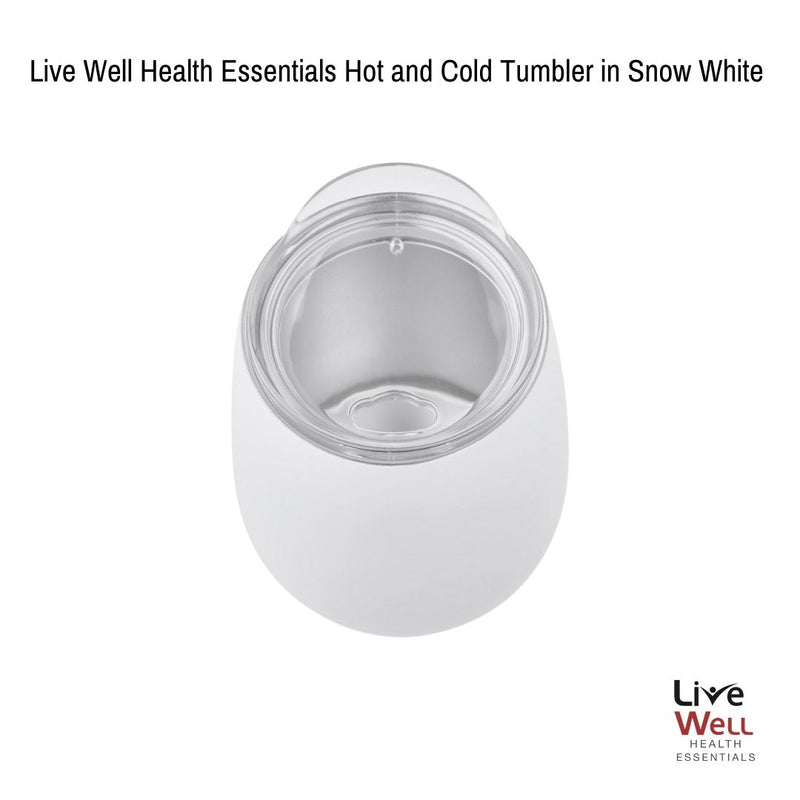 Live Well Health Essentials hot and cold tumbler in white