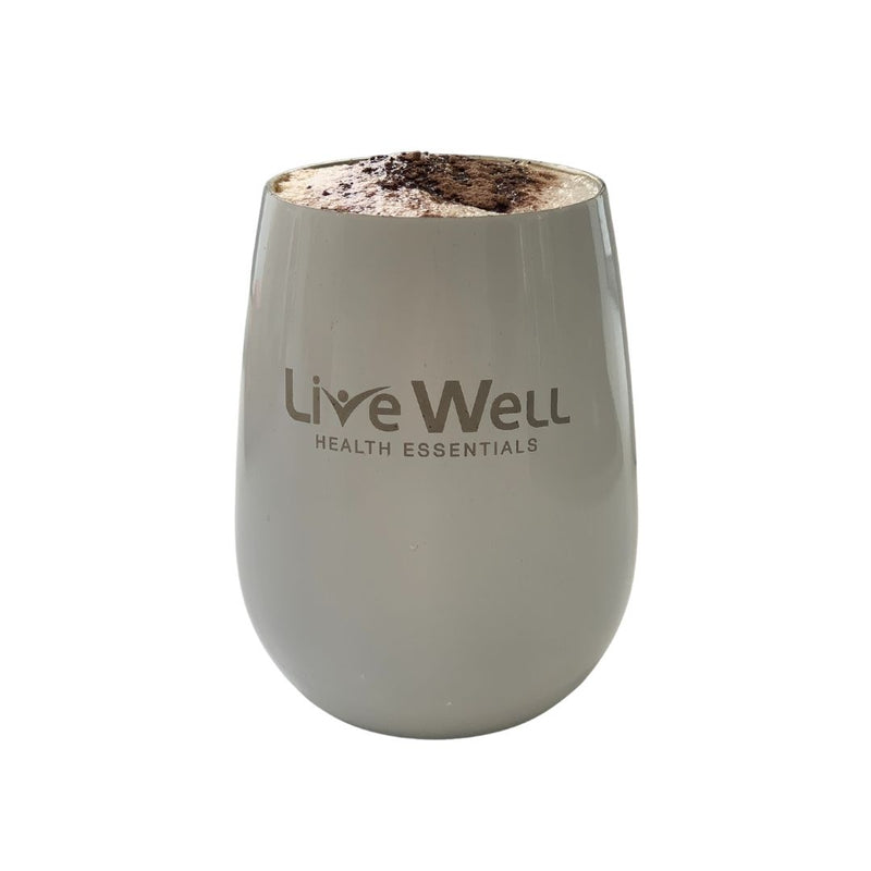 Live Well Health Essentials hot and cold tumbler front view 