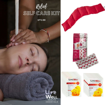 Live Well Health Essentials Relief self care hamper